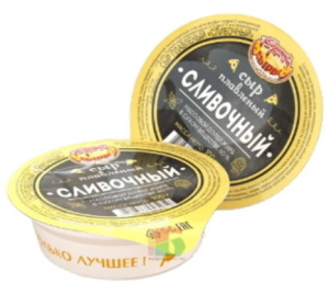 Сыр плавленый "Сливочный", 100 г, Кобрин